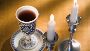 Shabbat dinner table